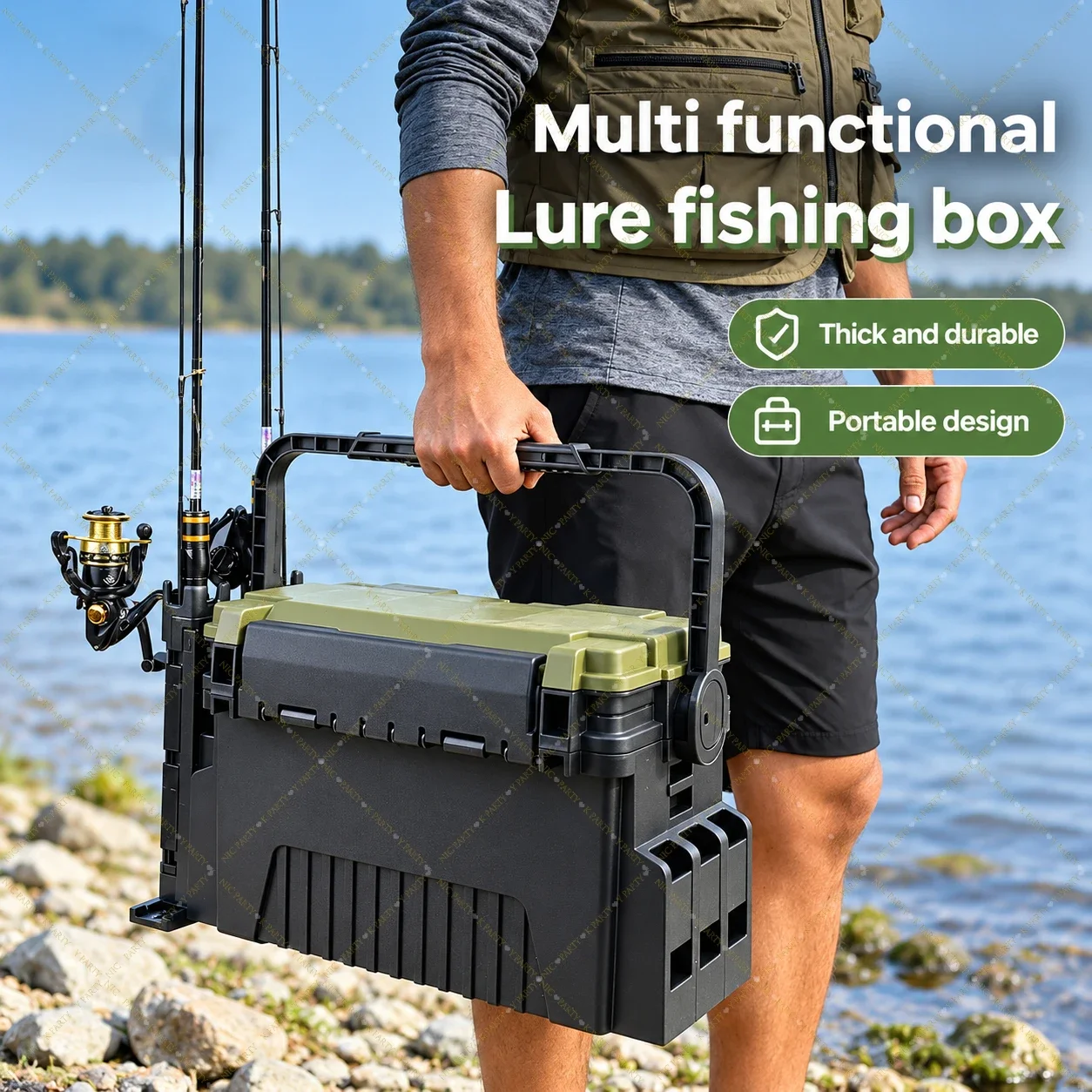 Fishing Kayak Crate - Geniş Kapasiteli, Çift Katmanlı Olta Takımı