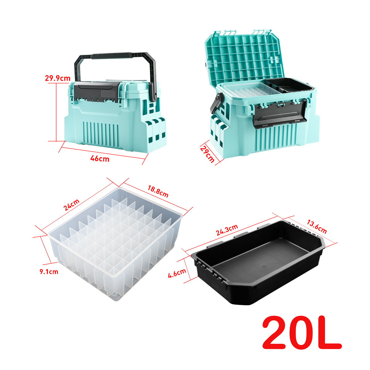 20L olta takımı kutusu egi kut - Fishing Kayak Crate incelemesi ve fiyatı